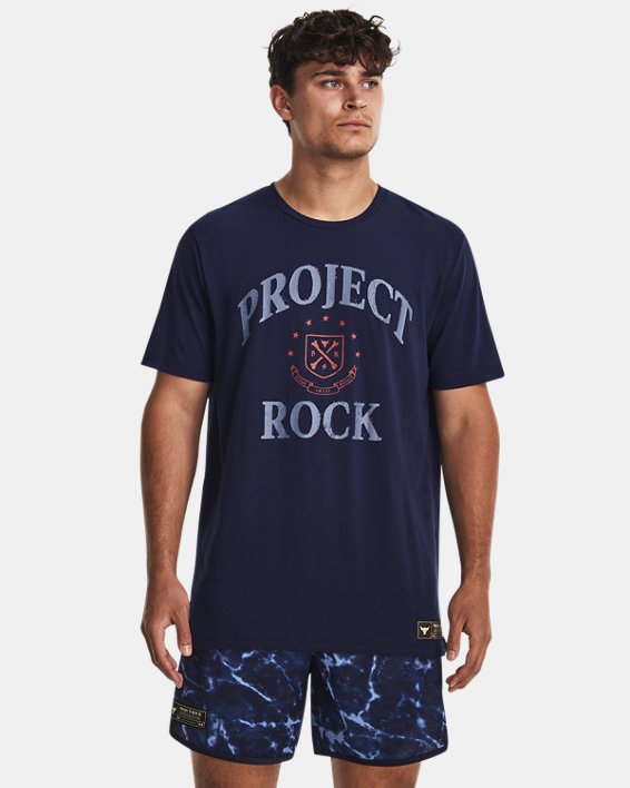 男士Project Rock ST短袖T恤 in Blue image number 0
